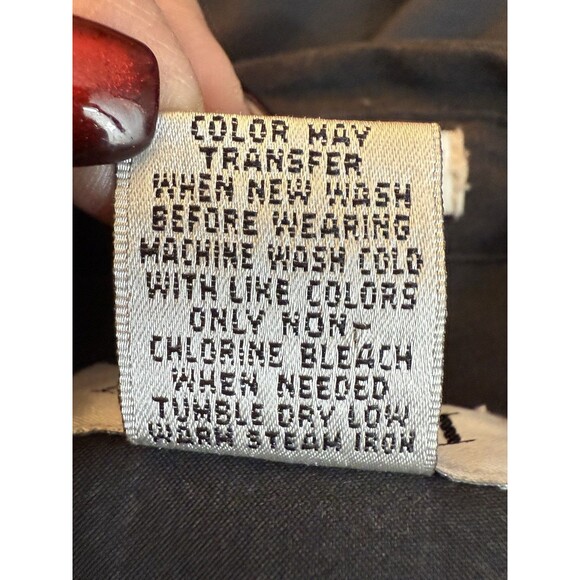 Alfani Black Sueded Long Sleeve Collarless Button Up Shirt Size XL - Picture 9 of 9